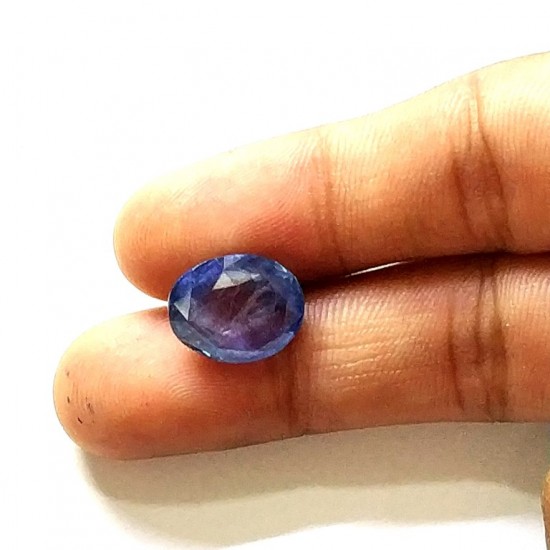 Blue Sapphire (Neelam) 7.42 Ct Certified 