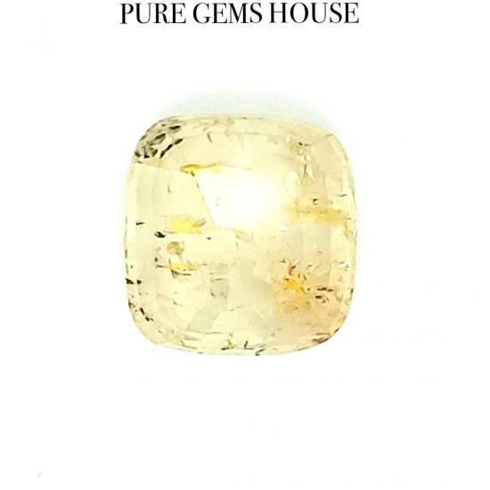 Yellow Sapphire (Pukhraj) 7.61 Ct Certified Yellow Sapphire (Pukhraj) 7.61 Ct Certified
