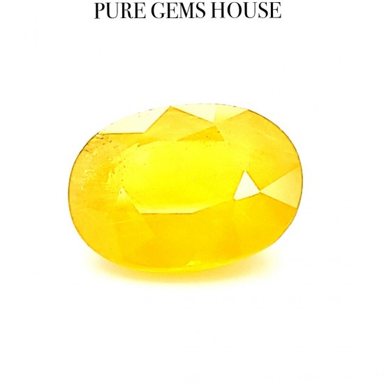 Yellow Sapphire (Pukhraj) 5.92 Ct Good quality Yellow Sapphire (Pukhraj) 5.92 Ct Good quality