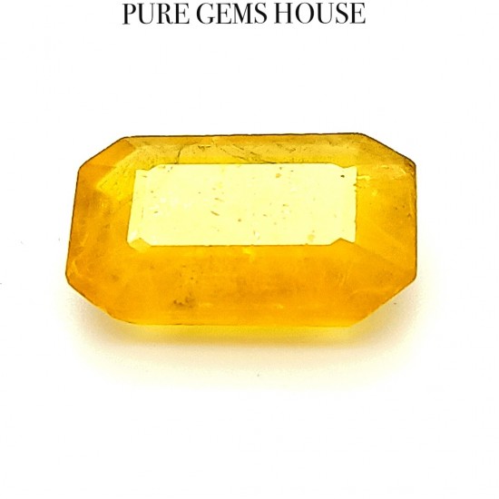 Yellow Sapphire (Pukhraj) 6.25 Ct Certified Yellow Sapphire (Pukhraj) 6.25 Ct Certified