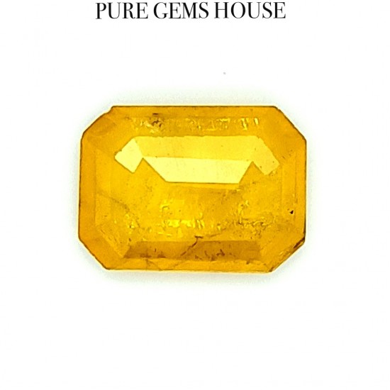 Yellow Sapphire (Pukhraj) 6.25 Ct Certified Yellow Sapphire (Pukhraj) 6.25 Ct Certified