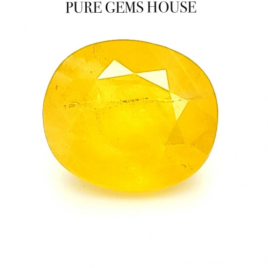 Yellow Sapphire (Pukhraj) 5.62 Ct Lab Certified Yellow Sapphire (Pukhraj) 5.62 Ct Lab Certified