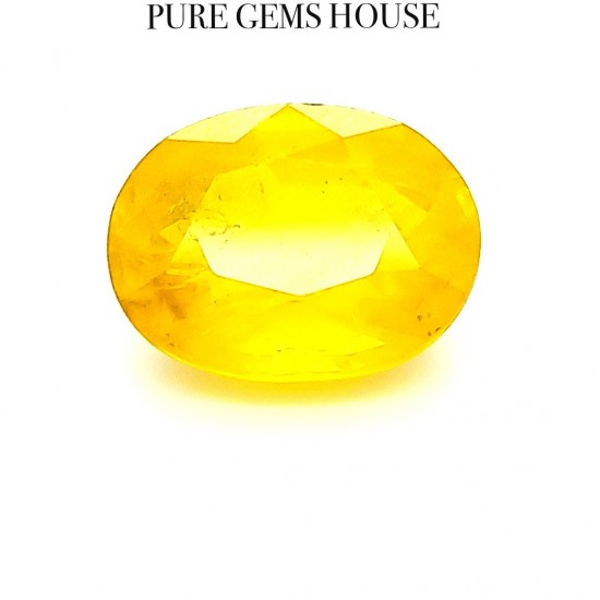 Yellow Sapphire (Pukhraj) 7.52 Ct Lab Tested Yellow Sapphire (Pukhraj) 7.52 Ct Lab Tested