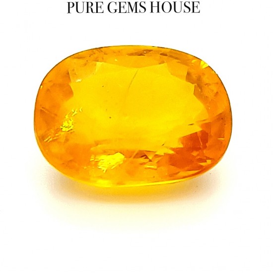 Yellow Sapphire (Pukhraj) 7.98 Ct Lab Certified Yellow Sapphire (Pukhraj) 7.98 Ct Lab Certified