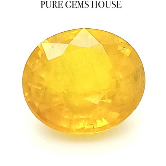 Yellow Sapphire (Pukhraj) 6.53 Ct Good quality Yellow Sapphire (Pukhraj) 6.53 Ct Good quality