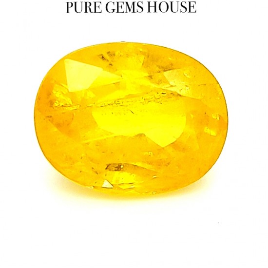 Yellow Sapphire (Pukhraj) 7.61 Ct Lab Tested Yellow Sapphire (Pukhraj) 7.61 Ct Lab Tested