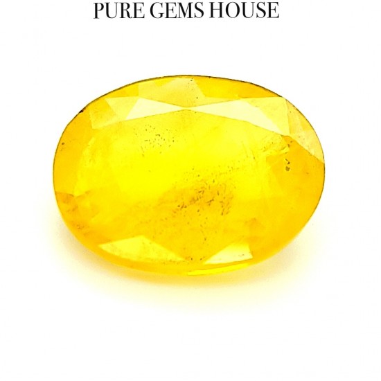 Yellow Sapphire (Pukhraj) 7.63 Ct Good quality Yellow Sapphire (Pukhraj) 7.63 Ct Good quality