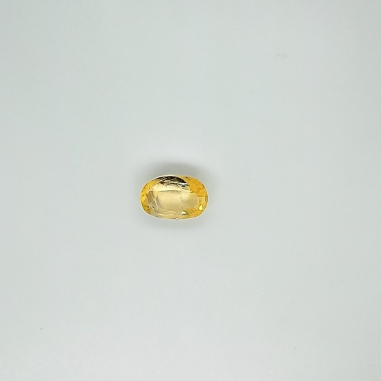 Yellow Sapphire (Pukhraj) 6.45 Ct Certified Yellow Sapphire (Pukhraj) 6.45 Ct Certified