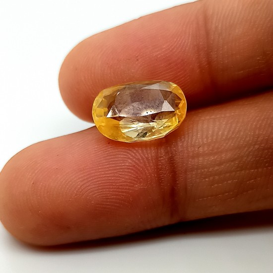 Yellow Sapphire (Pukhraj) 6.45 Ct Certified