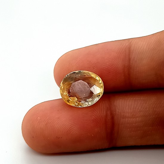 Yellow Sapphire (Pukhraj) 6.49 Ct Certified