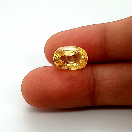 Yellow Sapphire (Pukhraj) 6.5 Ct Certified